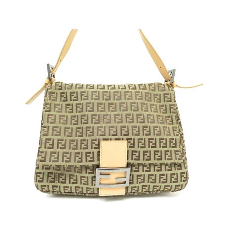 2288-8br001-ku7-048 fendi purse baguette|Fendi Mamma Baguette Canvas Shoulder Bag (Pre.